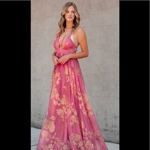 Just Say Yes Maxi Gown - NWT Size MED